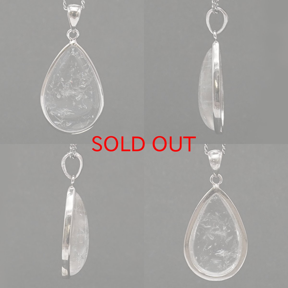 画像2: ハイアライトオパール ペンダントトップ SV925 ドロップ メキシコ産【 一点もの 】Hyalite Opal 覆輪 フクリン 天然石 パワーストーン カラーストーン (2)