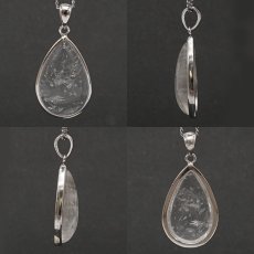 画像2: ハイアライトオパール ペンダントトップ SV925 ドロップ メキシコ産【 一点もの 】Hyalite Opal 覆輪 フクリン 天然石 パワーストーン カラーストーン (2)