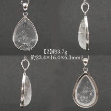 画像4: ハイアライトオパール ペンダントトップ SV925 ドロップ メキシコ産【 一点もの 】Hyalite Opal 覆輪 フクリン 天然石 パワーストーン カラーストーン (4)