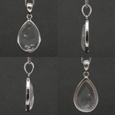 画像2: ハイアライトオパール ペンダントトップ SV925 ドロップ メキシコ産【 一点もの 】Hyalite Opal 覆輪 フクリン 天然石 パワーストーン カラーストーン (2)