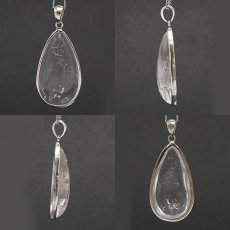 画像2: ハイアライトオパール ペンダントトップ SV925 ドロップ メキシコ産【 一点もの 】Hyalite Opal 覆輪 フクリン 天然石 パワーストーン カラーストーン (2)