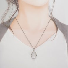 画像6: ハイアライトオパール ペンダントトップ SV925 ドロップ メキシコ産【 一点もの 】Hyalite Opal 覆輪 フクリン 天然石 パワーストーン カラーストーン (6)