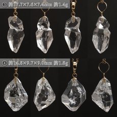画像3: ハーキマーダイヤモンド ペンダントトップ K18 アメリカ産 【一点もの】 Harkimer Diamond 日本製 ドリームクリスタル ダイヤモンド 水晶 稀少価値 天然石 パワーストーン (3)