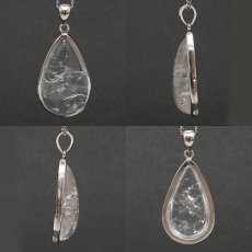 画像2: ハイアライトオパール ペンダントトップ SV925 ドロップ メキシコ産【 一点もの 】Hyalite Opal 覆輪 フクリン 天然石 パワーストーン カラーストーン (2)