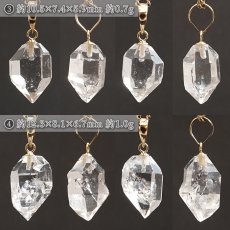 画像3: ハーキマーダイヤモンド ペンダントトップ K18 アメリカ産 【一点もの】 Harkimer Diamond 日本製 ドリームクリスタル ダイヤモンド 水晶 稀少価値 天然石 パワーストーン (3)