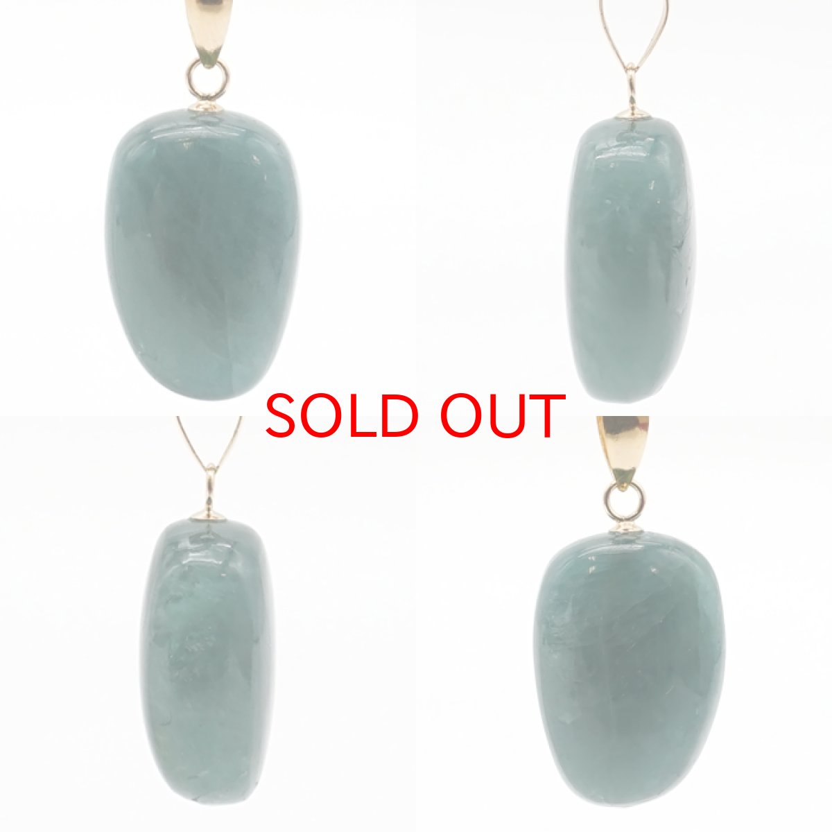 画像2: グランディディエライト ペンダントトップ K18 マダガスカル産 タンブル 【一点物】 Grandidierite 日本製 自社製 天然石 パワーストーン カラーストーン (2)