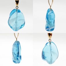 画像2: ロンドンブルートパーズ ペンダントトップ K18 ブラジル産 【一点物】 Blue topaz ブルートパーズ 日本製 自社製 天然石 パワーストーン カラーストーン (2)