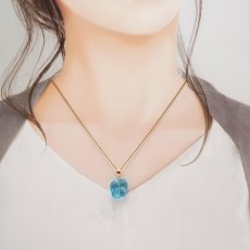 画像3: ロンドンブルートパーズ ペンダントトップ K18 ブラジル産 【一点物】 Blue topaz ブルートパーズ 日本製 自社製 天然石 パワーストーン カラーストーン (3)