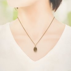 画像4: ダイアスポアキャッツアイ ペンダントトップ K18 6.0ct トルコ産 【一点物】Diaspore cat's eye 非加熱 天然 日本製 天然石 パワーストーン カラーストーン (4)