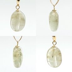 画像2: ダイアスポアキャッツアイ ペンダントトップ K18 3.45ct トルコ産 【一点物】Diaspore cat's eye 非加熱 天然 日本製 天然石 パワーストーン カラーストーン (2)