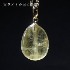 画像3: ダイアスポアキャッツアイ ペンダントトップ K18 6.0ct トルコ産 【一点物】Diaspore cat's eye 非加熱 天然 日本製 天然石 パワーストーン カラーストーン (3)