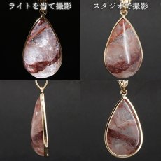 画像2: マニカラン水晶 薄赤 ペンダントトップ SV925 ヒマラヤ産【 一点もの 】Manikarn Quartz 覆輪 フクリン 浄化 天然石 パワーストーン カラーストーン (2)