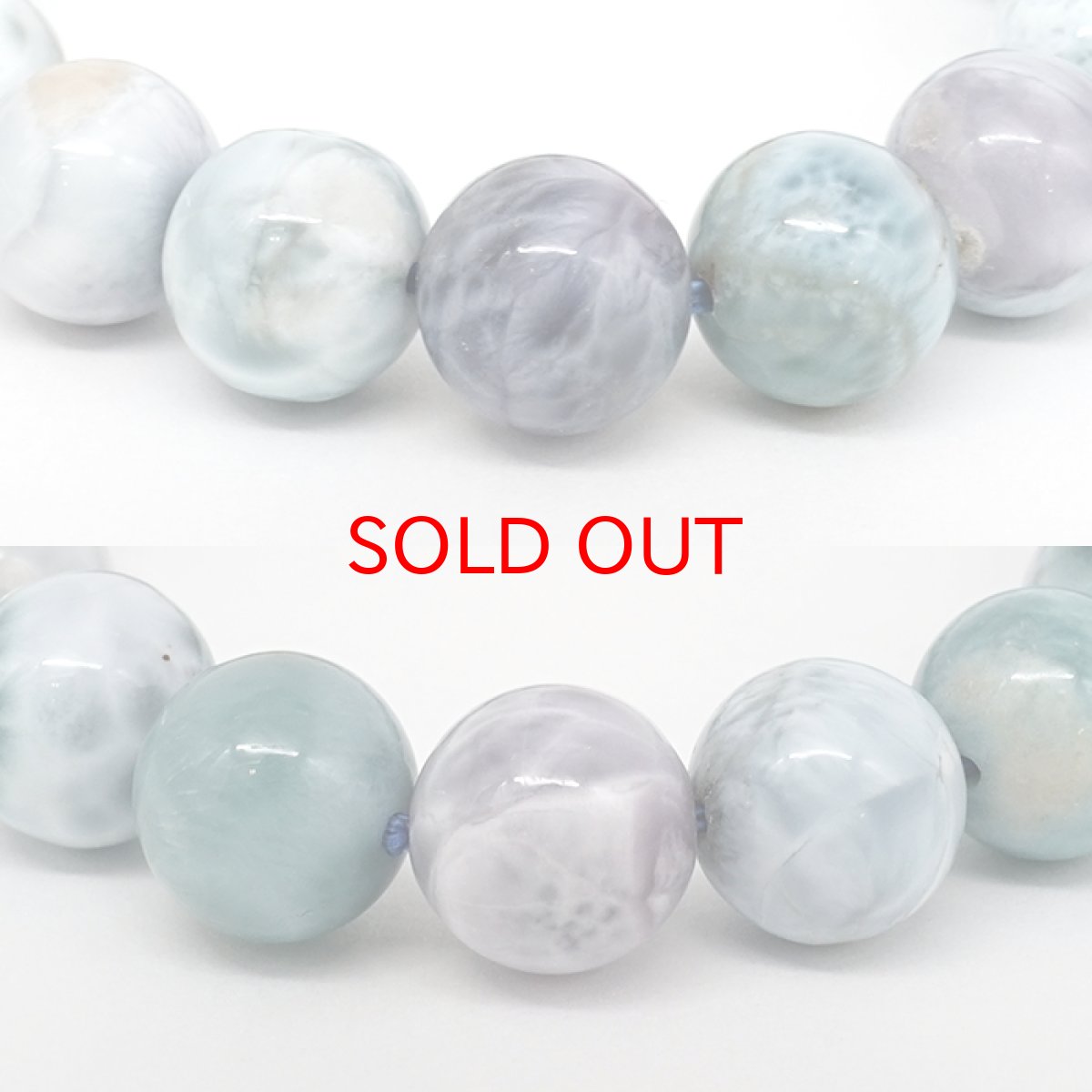 画像2: 【石の日セール】 パープルラリマー 10mm ブレスレット【一点物】ドミニカ産 Purple Larimar ラリマー 希少 レア 紫 天然石 パワーストーン カラーストーン (2)