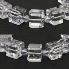 画像2: フローライトインクォーツ 10mm ブレスレット キューブカット【一点物】マダガスカル産 Fluorite in Quartz フローライト 水晶 内包物 天然石 パワーストーン カラーストーン (2)