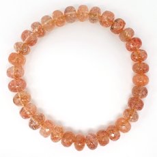 画像3: サンストーン 9mm ブレスレット ソロバンカット【一点物】インド産 Sunstone 太陽 内包物 輝き 天然石 パワーストーン カラーストーン (3)