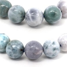 画像2: パープルラリマー 10mm ブレスレット【一点物】ドミニカ産 Purple Larimar ラリマー 希少 レア 紫 天然石 パワーストーン カラーストーン (2)