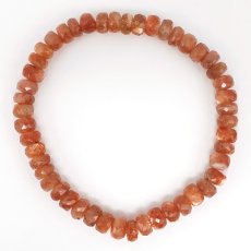 画像3: サンストーン 6mm ブレスレット ソロバンカット【一点物】インド産 Sunstone 太陽 内包物 輝き 天然石 パワーストーン カラーストーン (3)