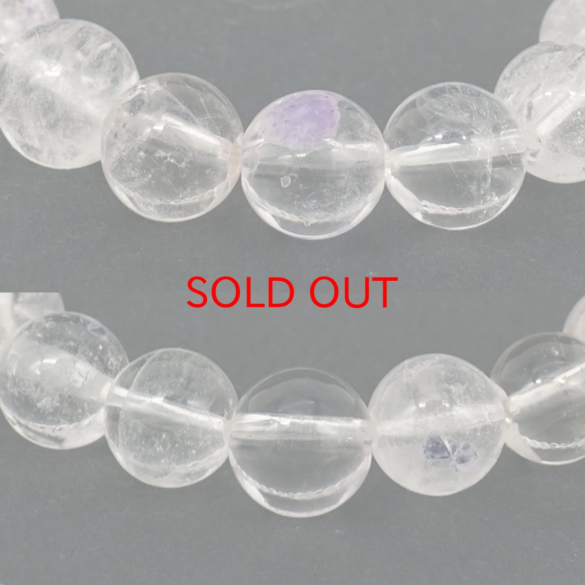 画像2: 【石の日セール】 フローライトインクォーツ 7mm ブレスレット【一点物】マダガスカル産 Fluorite in Quartz フローライト 水晶 内包物 天然石 パワーストーン カラーストーン (2)
