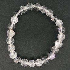 画像3: フローライトインクォーツ 7mm ブレスレット【一点物】マダガスカル産 Fluorite in Quartz フローライト 水晶 内包物 天然石 パワーストーン カラーストーン (3)