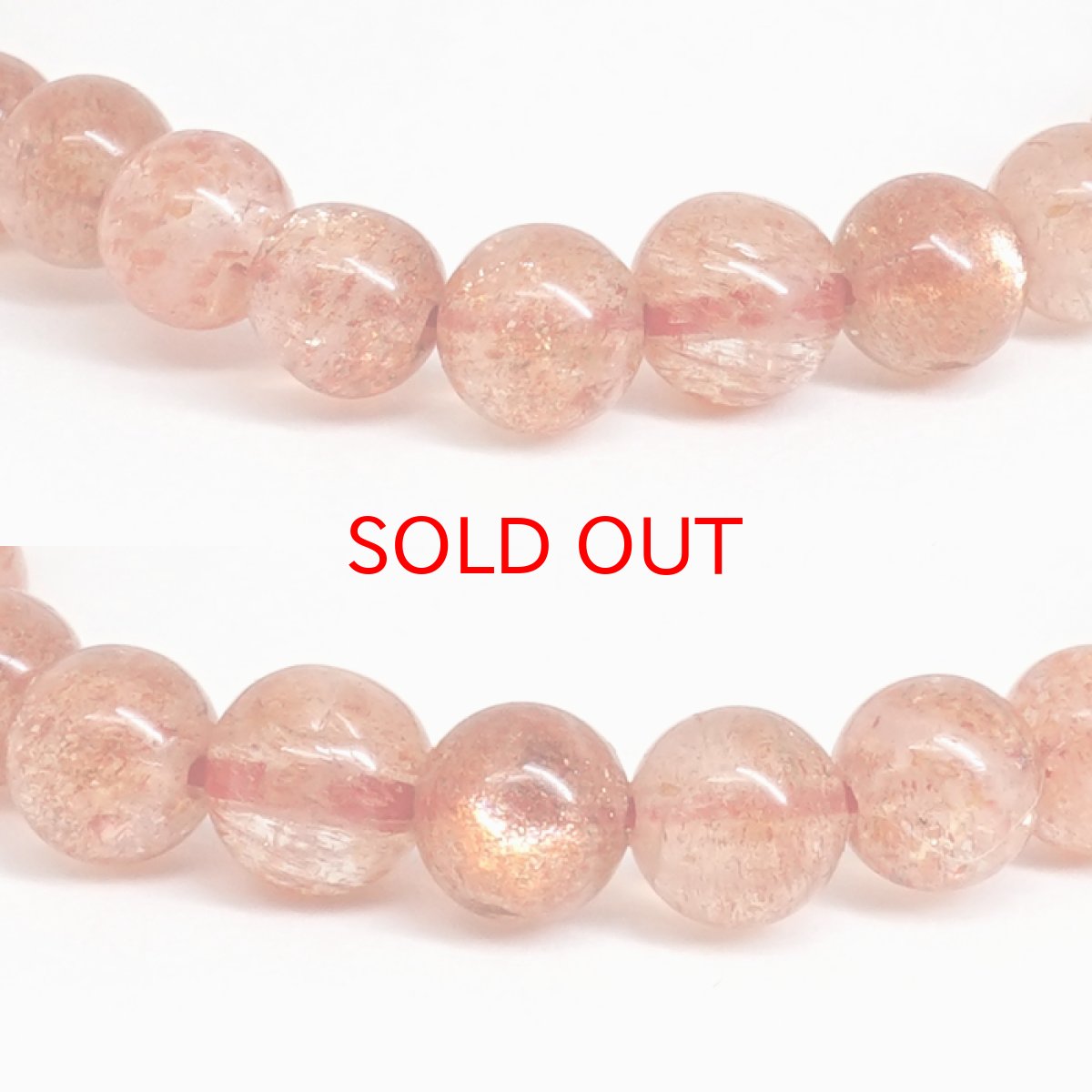 画像2: 【セール 14%OFF】 サンストーン 5mm ブレスレット【一点物】インド産 Sunstone 太陽 内包物 インクルージョン 輝き 光 天然石 パワーストーン カラーストーン (2)