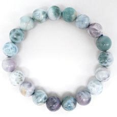 画像3: パープルラリマー 10mm ブレスレット【一点物】ドミニカ産 Purple Larimar ラリマー 希少 レア 紫 天然石 パワーストーン カラーストーン (3)