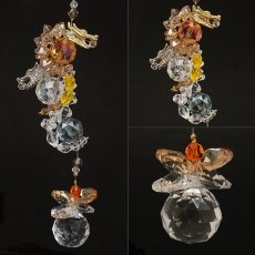 画像2: 双龍舞サンキャッチャー ゴールド ドラゴン DRAGON 日本製 正月 新年 飾り物 縁起物 インテリア 開運 雑貨 風水 太陽光 (2)