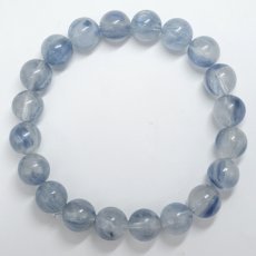 画像3: カイヤナイトインクォーツ 9.5mm ブレスレット【一点物】ブラジル産 Kyanite in Quartz  ブルー カイヤナイト 水晶 浄化 ヒーリング 天然石 パワーストーン カラーストーン (3)
