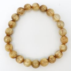 画像3: ルチルクォーツ 8.5mm ブレスレット【一点物】ブラジル産 Rutile quartz キャッツアイ 希少 ルチル ゴールド 浄化 ヒーリング 天然石 パワーストーン カラーストーン (3)