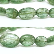 画像2: グリーンカイヤナイト タンブル ブレスレット【一点物】ブラジル産 Green Kyanite カイヤナイト 浄化 ヒーリング 天然石 パワーストーン カラーストーン (2)
