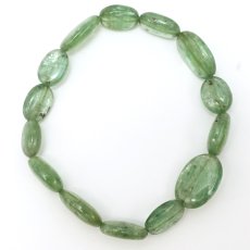 画像3: グリーンカイヤナイト タンブル ブレスレット【一点物】ブラジル産 Green Kyanite カイヤナイト 浄化 ヒーリング 天然石 パワーストーン カラーストーン (3)