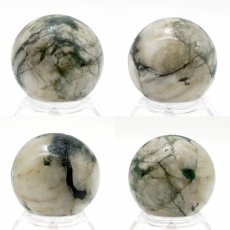画像2: フェナカイト エメラルド共生鉱 丸玉 31mm ブラジル産 【 一点もの 】 証明書付 Phenakite 希少石 レア スフィア ベリル フェナス石 鉱物 浄化 お守り 天然石 パワーストーン (2)