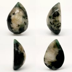 画像2: フェナカイト エメラルド共生鉱 ルース 17.4g ブラジル産 ドロップ 【 一点もの 】 カボション 裸石 Phenakite 希少石 レア ベリル フェナス石 鉱物 浄化 お守り 天然石 パワーストーン (2)
