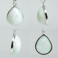 画像2: 糸魚川翡翠 ペンダントトップ SV925 新潟県産【一点もの】翡翠  Itoigawa Jade 日本銘石 国石 希少 糸魚川ひすい 覆輪 フクリン お守り 浄化 天然石 パワーストーン カラーストーン (2)