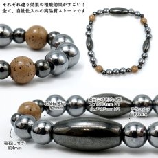 画像2: 北投石 × テラヘルツ × 磁石 (じせき) 【 ブレスレット 】Aタイプ カタコランヌ プレミアム 日本製 自社製 磁気 ヘマタイト 天然記念物 放射性 ラジウム 鉛重晶石 高純度 テラヘルツ鉱石 血流改善 肩こり 冷え性 健康ストーン ことほぎ 天然石 パワーストーン (2)