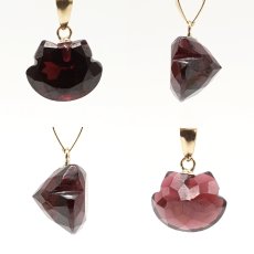 画像2: ガーネット 約5.5ct ペンダントトップ 猫カット K18 ブラジル産 Garnet 日本製 キャットカット 柘榴石 裸石 天然石 パワーストーン カラーストーン (2)