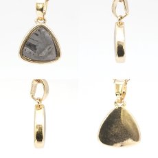 画像2: アルタイ隕石 ペンダントトップ 新疆ウイグル産 【 一点物 】 Altai meteorite 三角形 隕石 チャネリング 浄化 天然石 パワーストーン カラーストーン (2)