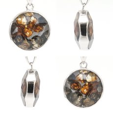 画像2: セリコパラサイト ペンダントトップ 六芒星カット SV925 ケニア産 【一点物】 Serico meteorite Parasite パラサイト 隕石 浄化 天然石 パワーストーン カラーストーン (2)