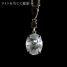 画像3: フェナカイト AAAランク ペンダントトップ K18 ダイヤモンド付き ロシア産 【一点物】 Phenakite 日本製 希少石 フェナス石 浄化 オリジナルフレーム 天然石 パワーストーン (3)