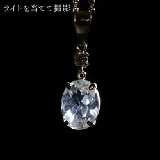 画像4: フェナカイト Sランク ペンダントトップ K18 ダイヤモンド付き ロシア産 【一点物】 Phenakite 日本製 希少石 フェナス石 浄化 オリジナルフレーム 天然石 パワーストーン (4)