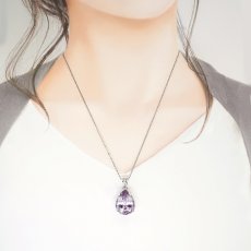 画像3: アメジスト ペンダントトップ ドロップカット SV925 ブラジル産 【一点物】 amethyst 2月誕生石 紫水晶 天然石 パワーストーン カラーストーン (3)