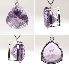 画像2: アメジスト ペンダントトップ コンケーブカット SV925 ブラジル産 【一点物】 amethyst 2月誕生石 紫水晶 天然石 パワーストーン カラーストーン (2)