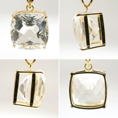 画像2: シトリン ペンダントトップ クッションカット SV925 ブラジル産 【一点物】 citrine 11月誕生石 黄水晶 天然石 パワーストーン カラーストーン (2)