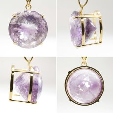 画像2: アメジスト ペンダントトップ ラウンドカット SV925 ブラジル産 【一点物】 amethyst 2月誕生石 紫水晶 天然石 パワーストーン カラーストーン (2)