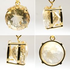 画像2: シトリン ペンダントトップ ラウンドカット SV925 ブラジル産 【一点物】 citrine 11月誕生石 黄水晶 天然石 パワーストーン カラーストーン (2)