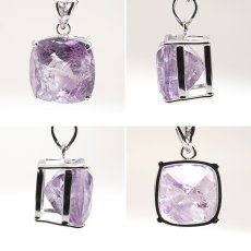 画像2: アメジスト ペンダントトップ クッションカット SV925 ブラジル産 【一点物】 amethyst 2月誕生石 紫水晶 天然石 パワーストーン カラーストーン (2)