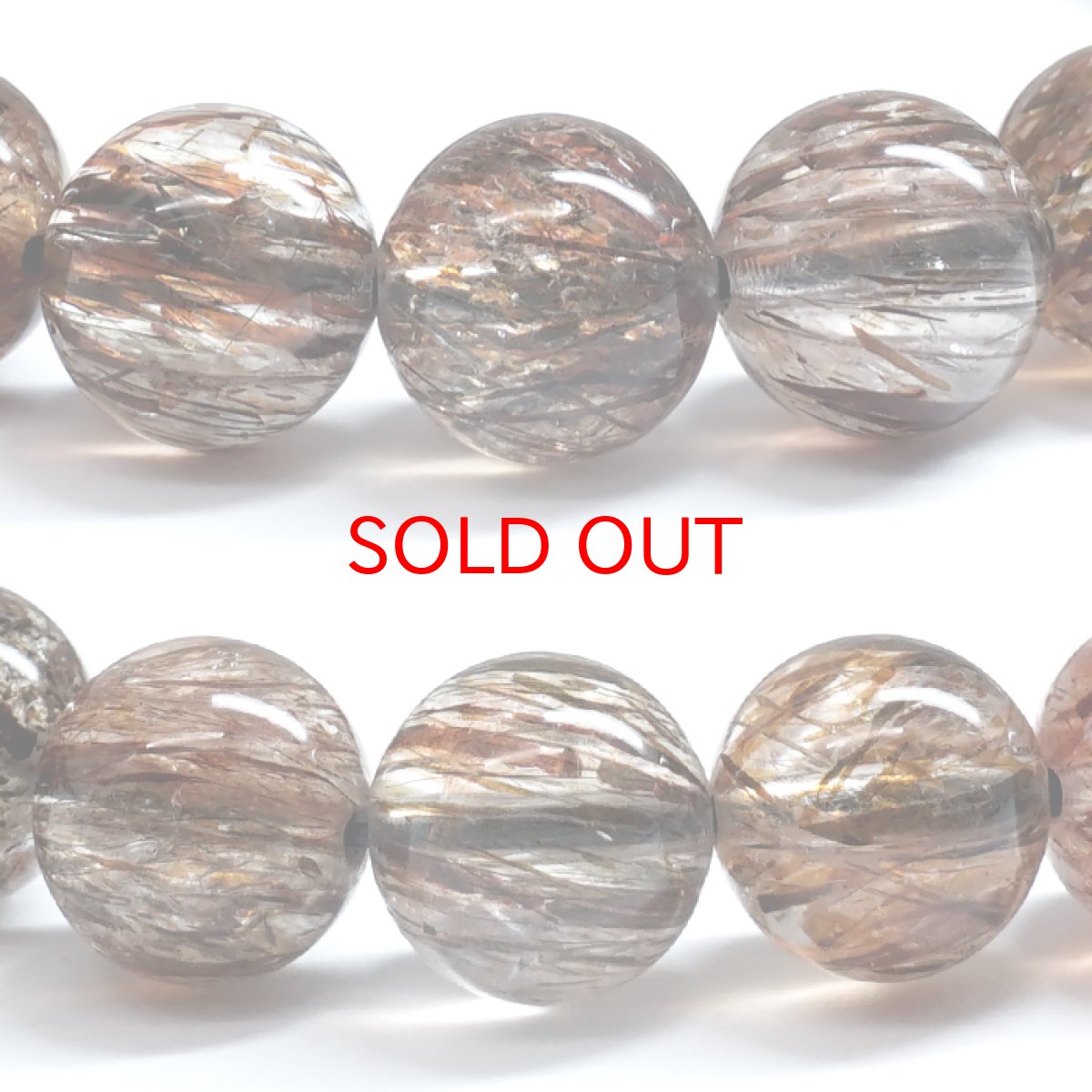 画像2: スーパールチル 9mm ブレスレット ブラジル産 【一点もの】 フォリエーテッドマイカインクォーツ Super rutile マイカ 雲母 鉱物 浄化 お守り パワーストーン 天然石 パワーストーン (2)