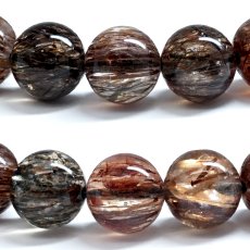 画像2: スーパールチル 8.5mm ブレスレット ブラジル産 【一点もの】 フォリエーテッドマイカインクォーツ Super rutile マイカ 雲母 鉱物 浄化 お守り パワーストーン 天然石 パワーストーン (2)