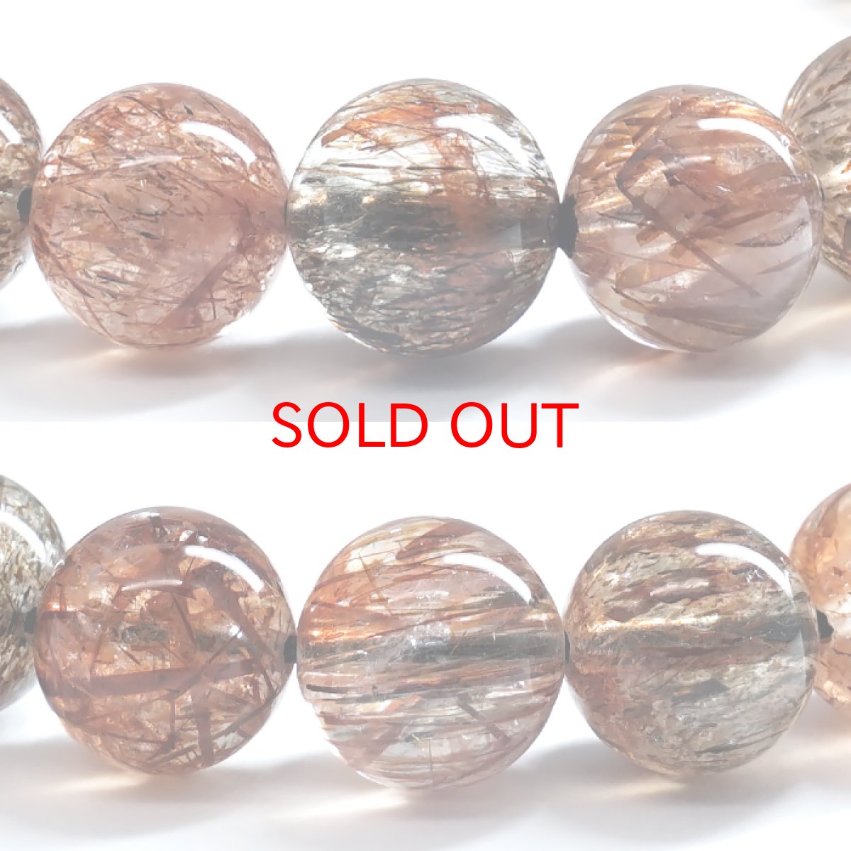 画像2: スーパールチル 10mm ブレスレット ブラジル産 【一点もの】 フォリエーテッドマイカインクォーツ Super rutile マイカ 雲母 鉱物 浄化 お守り パワーストーン 天然石 パワーストーン (2)