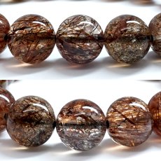画像2: スーパールチル 11.5mm ブレスレット ブラジル産 【一点もの】 フォリエーテッドマイカインクォーツ Super rutile マイカ 雲母 鉱物 浄化 お守り パワーストーン 天然石 パワーストーン (2)