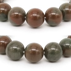 画像2: 出雲碧玉 赤 ブレスレット 12mm 島根県産 IZUMO Jasper 出雲 神話 歴史 日本銘石 天然石 パワーストーン カラーストーン (2)